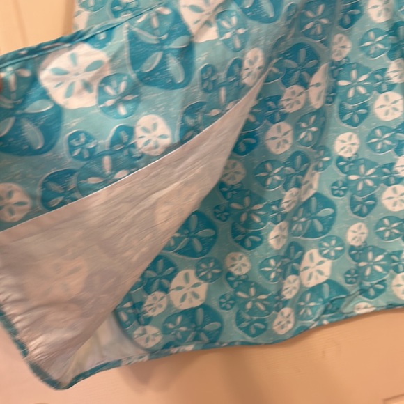 Women’s vineyard vines strapless seaside faux wrap dress. Blue and white size 0 - Picture 2 of 7